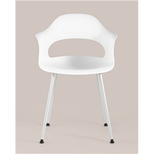 Комплект из четырех стульев|Stool Group|Lady пластик белый ножки металл