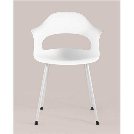 Комплект из четырех стульев|Stool Group|Lady пластик белый ножки металл