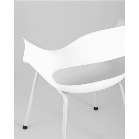 Комплект из четырех стульев|Stool Group|Lady пластик белый ножки металл