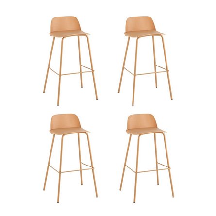 Стул барный Mist желтый 4 шт