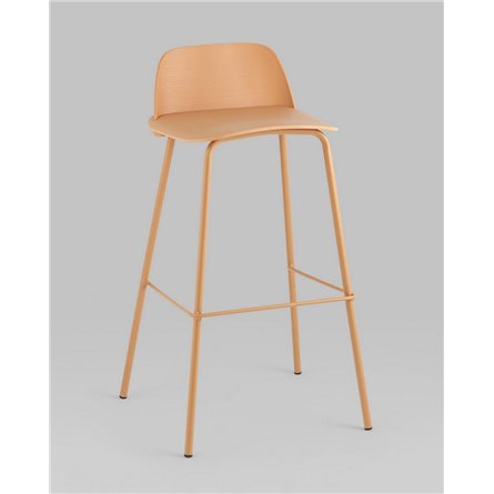 Комплект из четырех стульев|Stool Group|Барный Mist пластиковое сиденье, желтый, ножки металл