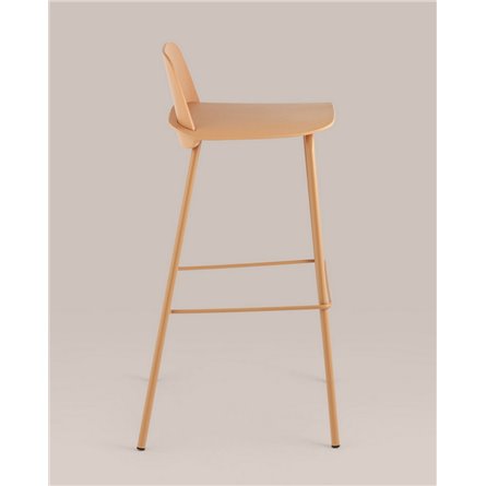 Комплект из четырех стульев|Stool Group|Барный Mist пластиковое сиденье, желтый, ножки металл