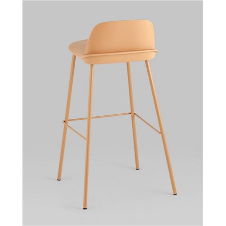 Комплект из четырех стульев|Stool Group|Барный Mist пластиковое сиденье, желтый, ножки металл