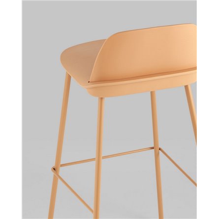 Комплект из четырех стульев|Stool Group|Барный Mist пластиковое сиденье, желтый, ножки металл