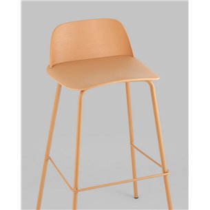 Комплект из четырех стульев|Stool Group|Барный Mist пластиковое сиденье, желтый, ножки металл