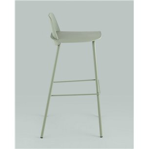 Комплект из четырех стульев|Stool Group|Барный Mist пластиковое сиденье, серо-зеленый, ножки металл
