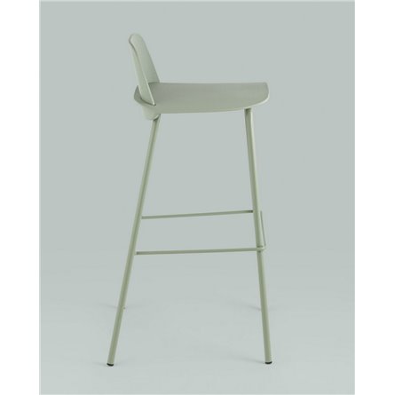 Комплект из четырех стульев|Stool Group|Барный Mist пластиковое сиденье, серо-зеленый, ножки металл