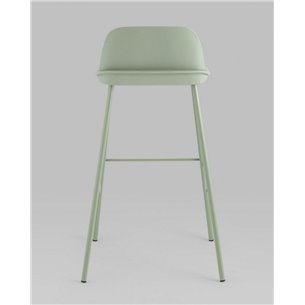 Комплект из четырех стульев|Stool Group|Барный Mist пластиковое сиденье, серо-зеленый, ножки металл