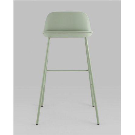 Комплект из четырех стульев|Stool Group|Барный Mist пластиковое сиденье, серо-зеленый, ножки металл