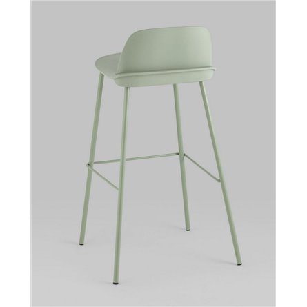 Комплект из четырех стульев|Stool Group|Барный Mist пластиковое сиденье, серо-зеленый, ножки металл