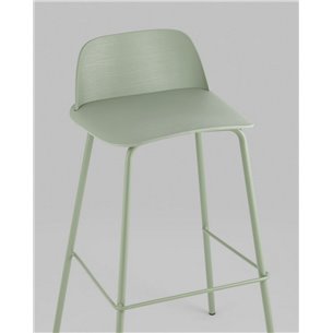 Комплект из четырех стульев|Stool Group|Барный Mist пластиковое сиденье, серо-зеленый, ножки металл