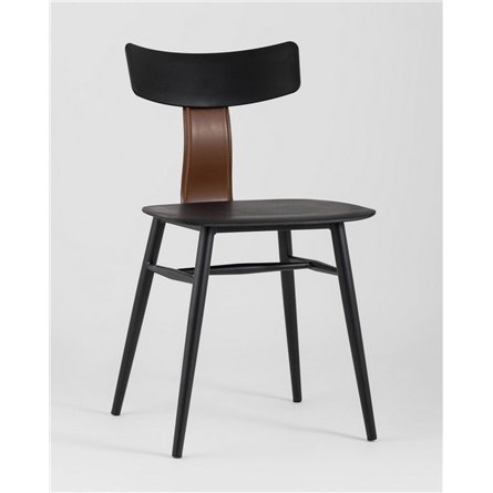 Комплект из двух стульев|Stool Group|ANT черный вставки экокожа