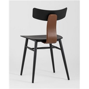 Комплект из двух стульев|Stool Group|ANT черный вставки экокожа