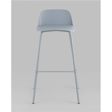 Комплект из четырех стульев|Stool Group|Барный Mist пластиковое сиденье, серо-голубой, ножки металл