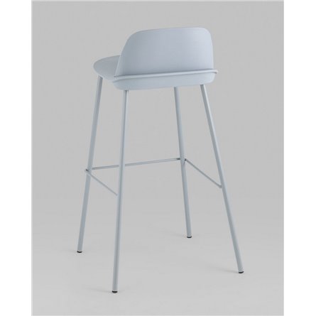 Комплект из четырех стульев|Stool Group|Барный Mist пластиковое сиденье, серо-голубой, ножки металл
