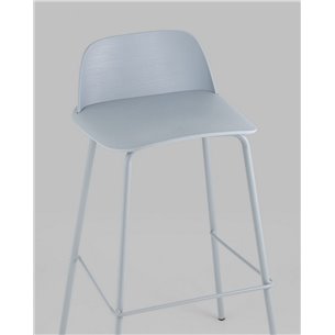 Комплект из четырех стульев|Stool Group|Барный Mist пластиковое сиденье, серо-голубой, ножки металл