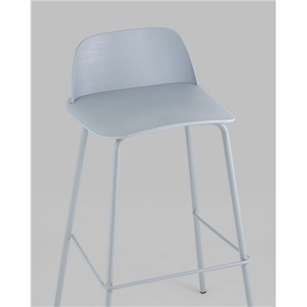 Комплект из четырех стульев|Stool Group|Барный Mist пластиковое сиденье, серо-голубой, ножки металл