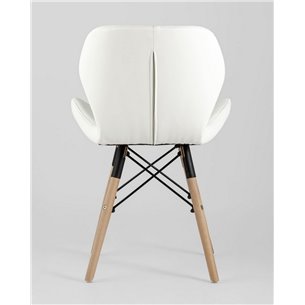 Комплект из четырех стульев|Stool Group|Бон экокожа белый ножки из массива бука