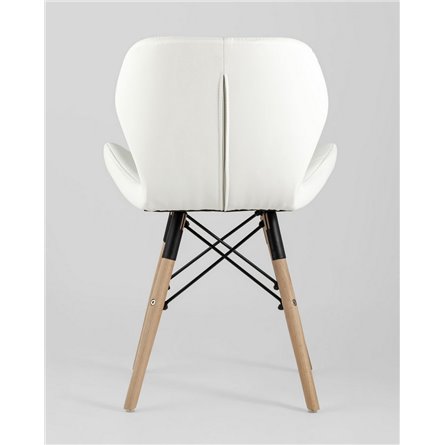 Комплект из четырех стульев|Stool Group|Бон экокожа белый ножки из массива бука