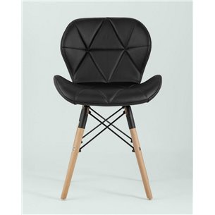Комплект из четырех стульев|Stool Group|Бон экокожа черный ножки из массива бука