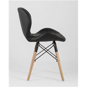 Комплект из четырех стульев|Stool Group|Бон экокожа черный ножки из массива бука
