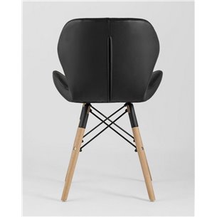 Комплект из четырех стульев|Stool Group|Бон экокожа черный ножки из массива бука