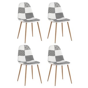 Стул Валенсия SN пэчворк черно-белый 4 шт