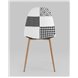 Комплект из четырех стульев|Stool Group|Валенсия SN пэчворк черно-белый, обивка ткань ножки металл с принтом под дерево Комплект из четырех стульев|Stool Group|Валенсия SN пэчворк черно-белый, обивка ткань ножки металл с принтом под дерево