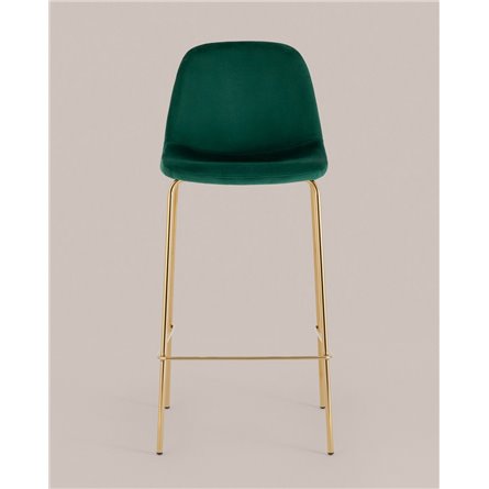 Комплект из двух стульев|Stool Group|Валенсия SN мягкий зеленый, обивка велюр, ножки золотые 2 шт