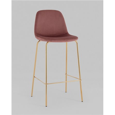 Комплект из двух стульев|Stool Group|Валенсия SN мягкий пыльно-розовый, обивка велюр, ножки золотые 2 шт