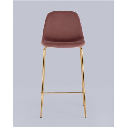 Комплект из двух стульев|Stool Group|Валенсия SN мягкий пыльно-розовый, обивка велюр, ножки золотые 2 шт