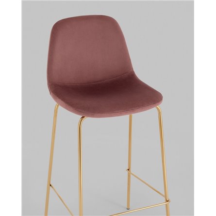 Комплект из двух стульев|Stool Group|Валенсия SN мягкий пыльно-розовый, обивка велюр, ножки золотые 2 шт