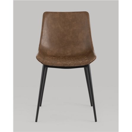 Комплект из двух стульев|Stool Group|TEXAS экокожа коричневый ножки металл черные