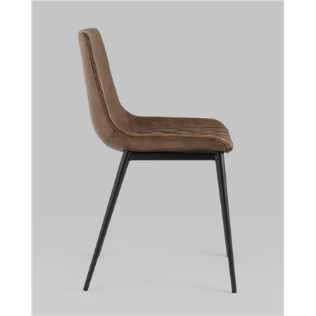 Комплект из двух стульев|Stool Group|TEXAS экокожа коричневый ножки металл черные