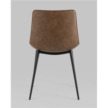 Комплект из двух стульев|Stool Group|TEXAS экокожа коричневый ножки металл черные