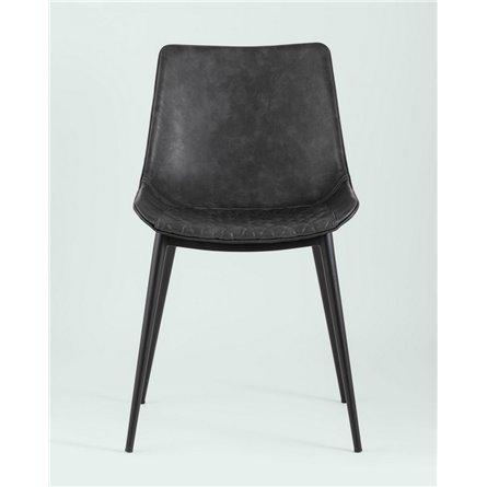 Комплект из двух стульев|Stool Group|TEXAS экокожа серый ножки металл черные