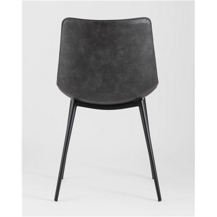 Комплект из двух стульев|Stool Group|TEXAS экокожа серый ножки металл черные