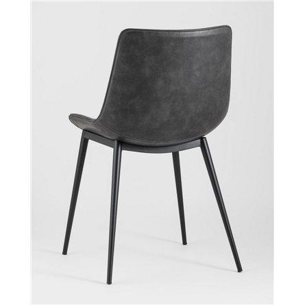 Комплект из двух стульев|Stool Group|TEXAS экокожа серый ножки металл черные