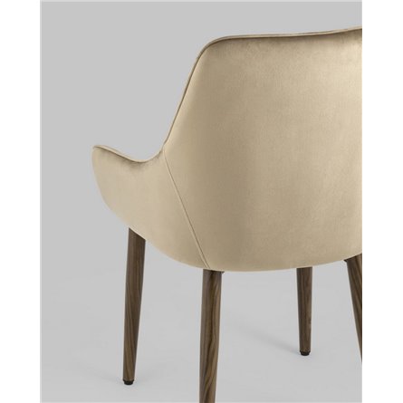 Комплект из четырех стульев|Stool Group|Диана велюр бежевый, обивка мебельный велюр