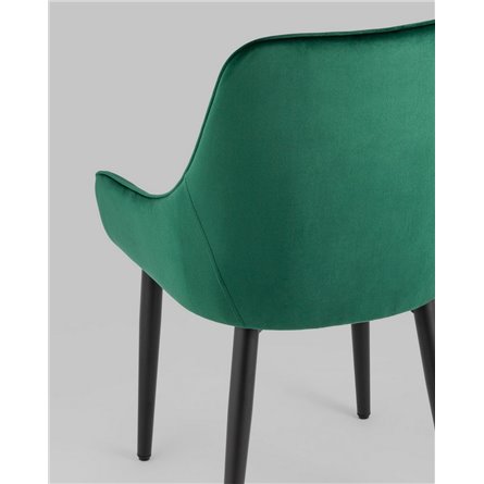 Комплект из четырех стульев|Stool Group|Диана изумрудный, обивка мебельный велюр