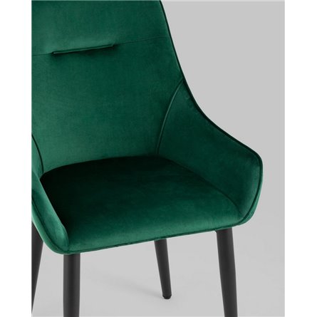 Комплект из четырех стульев|Stool Group|Диана изумрудный, обивка мебельный велюр
