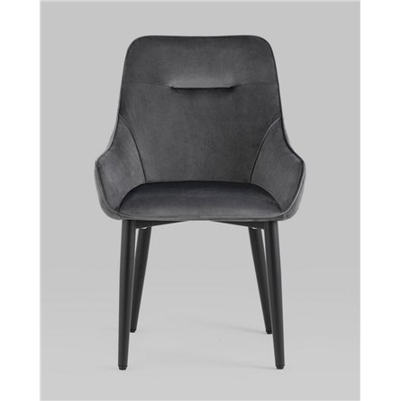 Комплект из четырех стульев|Stool Group|Комплект из четырех стульев Диана серый, обивка мебельный велюр