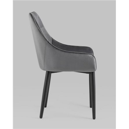 Комплект из четырех стульев|Stool Group|Комплект из четырех стульев Диана серый, обивка мебельный велюр