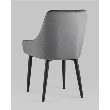 Комплект из четырех стульев|Stool Group|Комплект из четырех стульев Диана серый, обивка мебельный велюр