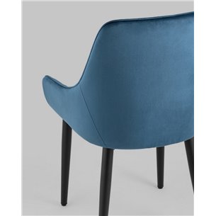Комплект из четырех стульев|Stool Group|Диана велюр сине-зеленый, обивка мебельный велюр