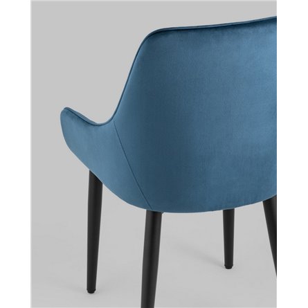 Комплект из четырех стульев|Stool Group|Диана велюр сине-зеленый, обивка мебельный велюр