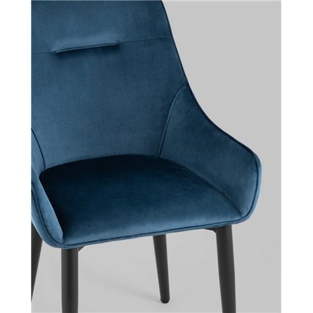 Комплект из четырех стульев|Stool Group|Диана велюр сине-зеленый, обивка мебельный велюр