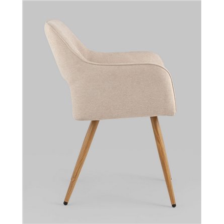 Комплект из двух стульев|Stool Group|Кромвель II бежевый, широкая эргономичная спинка, удобные подлокотники, обивка плотная ткан