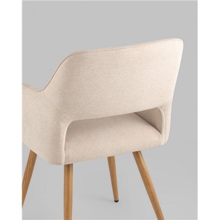 Комплект из двух стульев|Stool Group|Кромвель II бежевый, широкая эргономичная спинка, удобные подлокотники, обивка плотная ткан