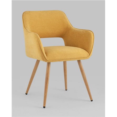Комплект из двух стульев|Stool Group|Кромвель II желтый, широкая эргономичная спинка, удобные подлокотники, обивка плотная ткань